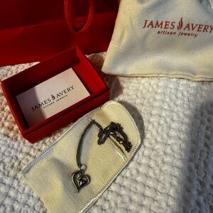 James Avery Joy of my heart charm & fine curb chain